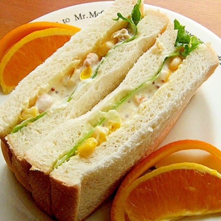 お安く エビサンドイッチ 冷凍エビ コーン レシピ 作り方 By ジョン リーバス 楽天レシピ お安く エビサンドイッチ 冷凍エビ コーン レシピ 作り方 By ジョン リーバス 楽天レシピ